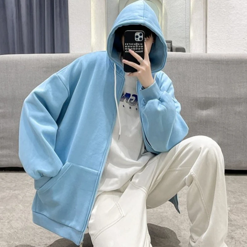 Oversized Lightweight Zip-Up Hoodie - Image 20