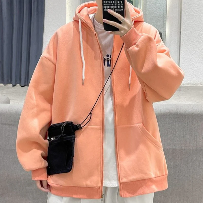 Oversized Lightweight Zip-Up Hoodie - Image 24