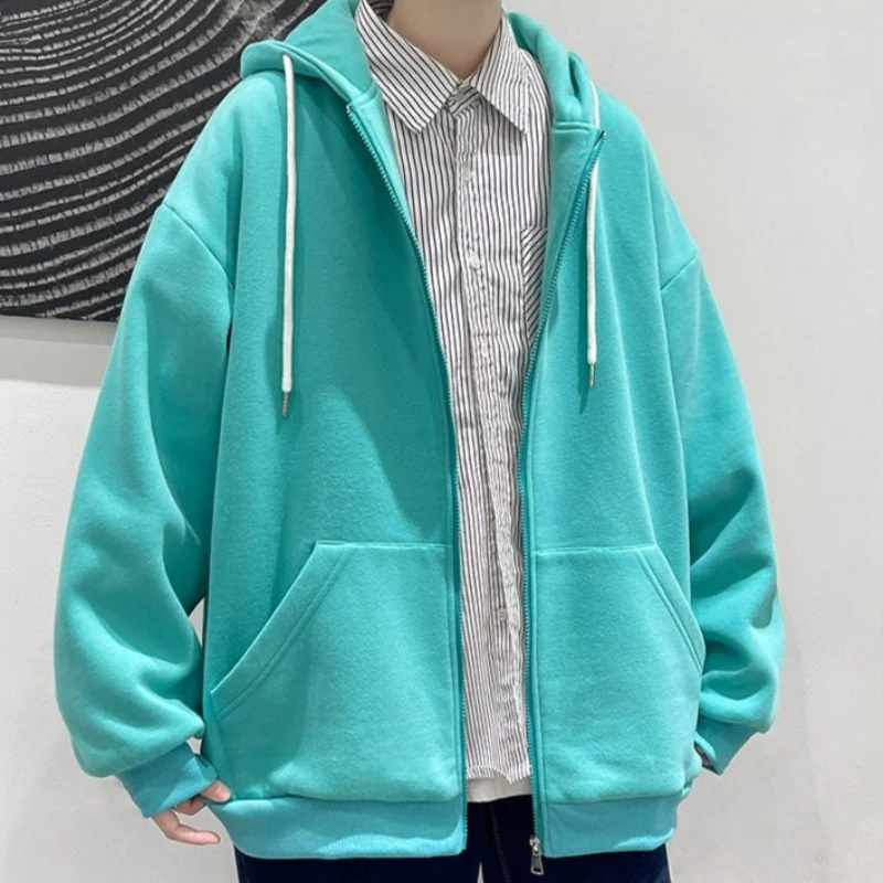 Oversized Lightweight Zip-Up Hoodie - Image 27