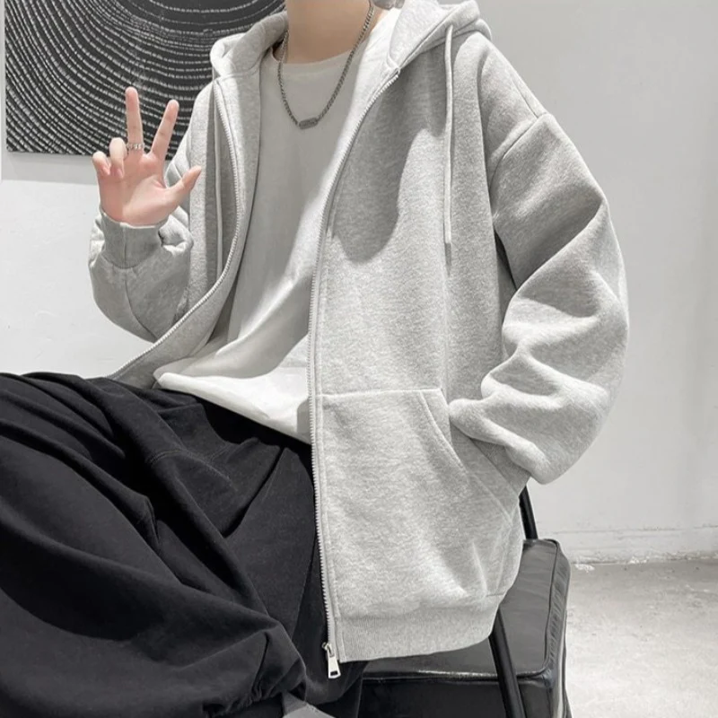 Oversized Lightweight Zip-Up Hoodie - Image 3