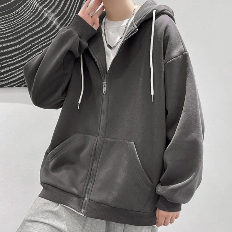 Oversized Lightweight Zip-Up Hoodie - Image 6