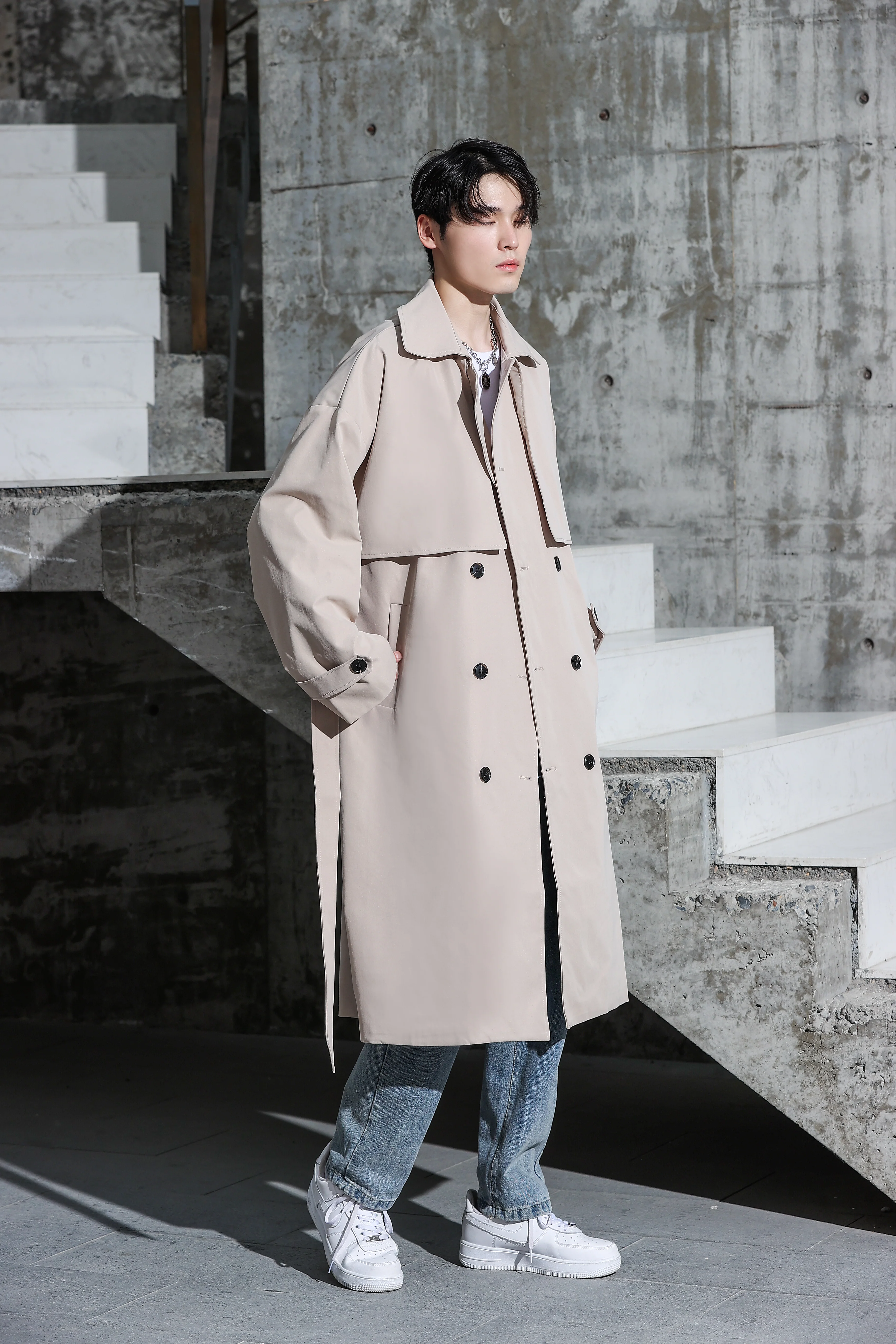 Oversized Long Trench Coat - Image 10