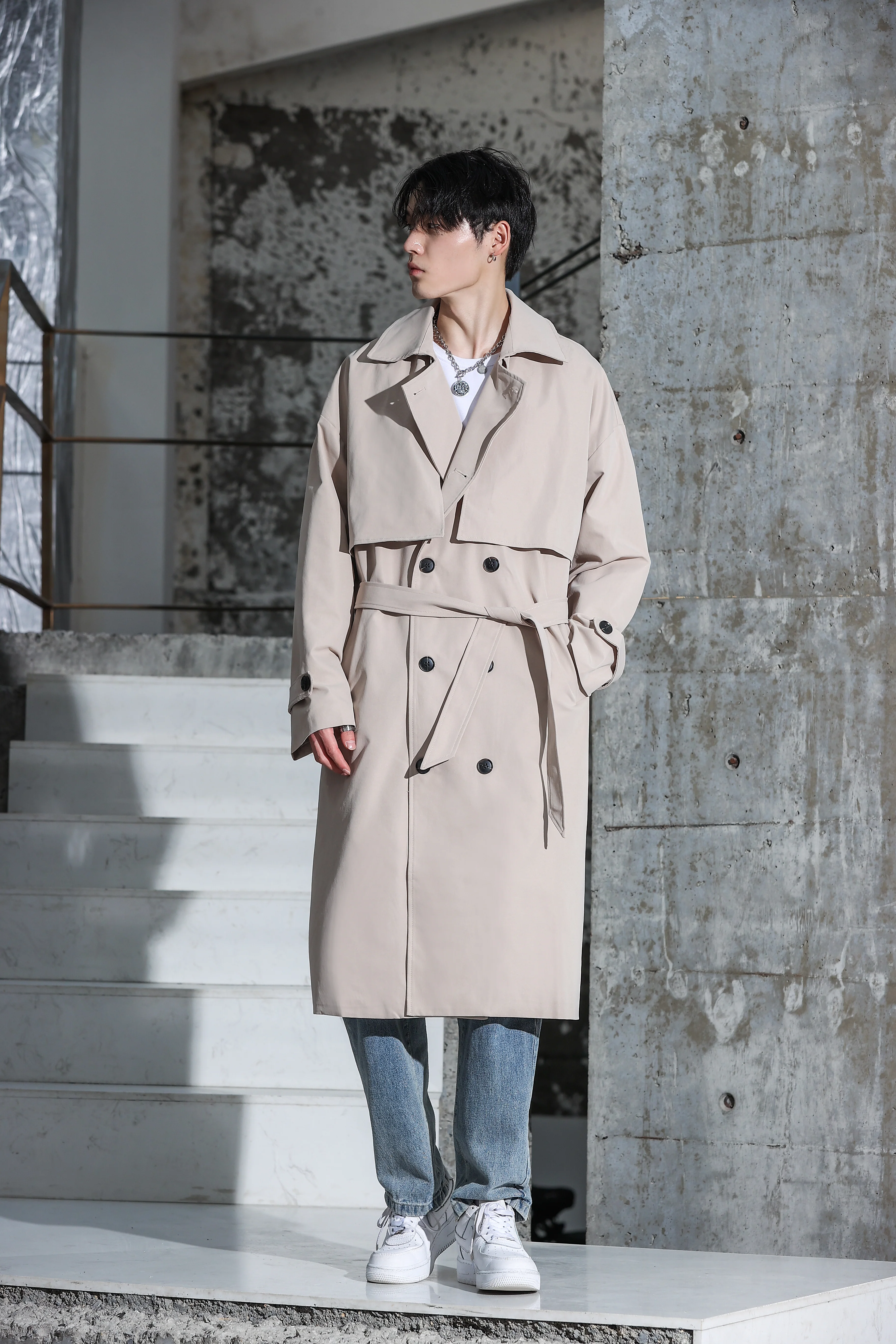 Oversized Long Trench Coat - Image 13