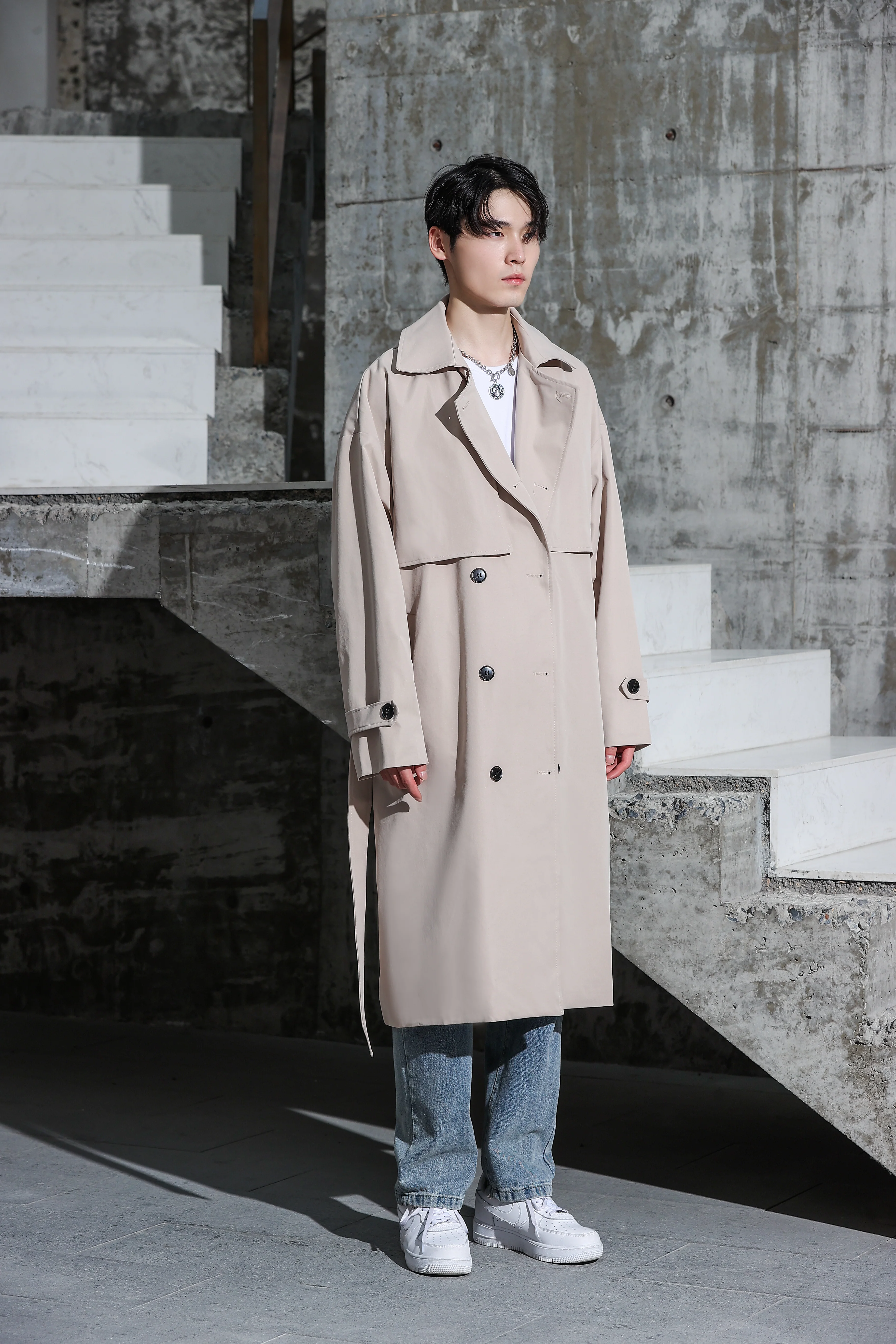 Oversized Long Trench Coat - Image 16