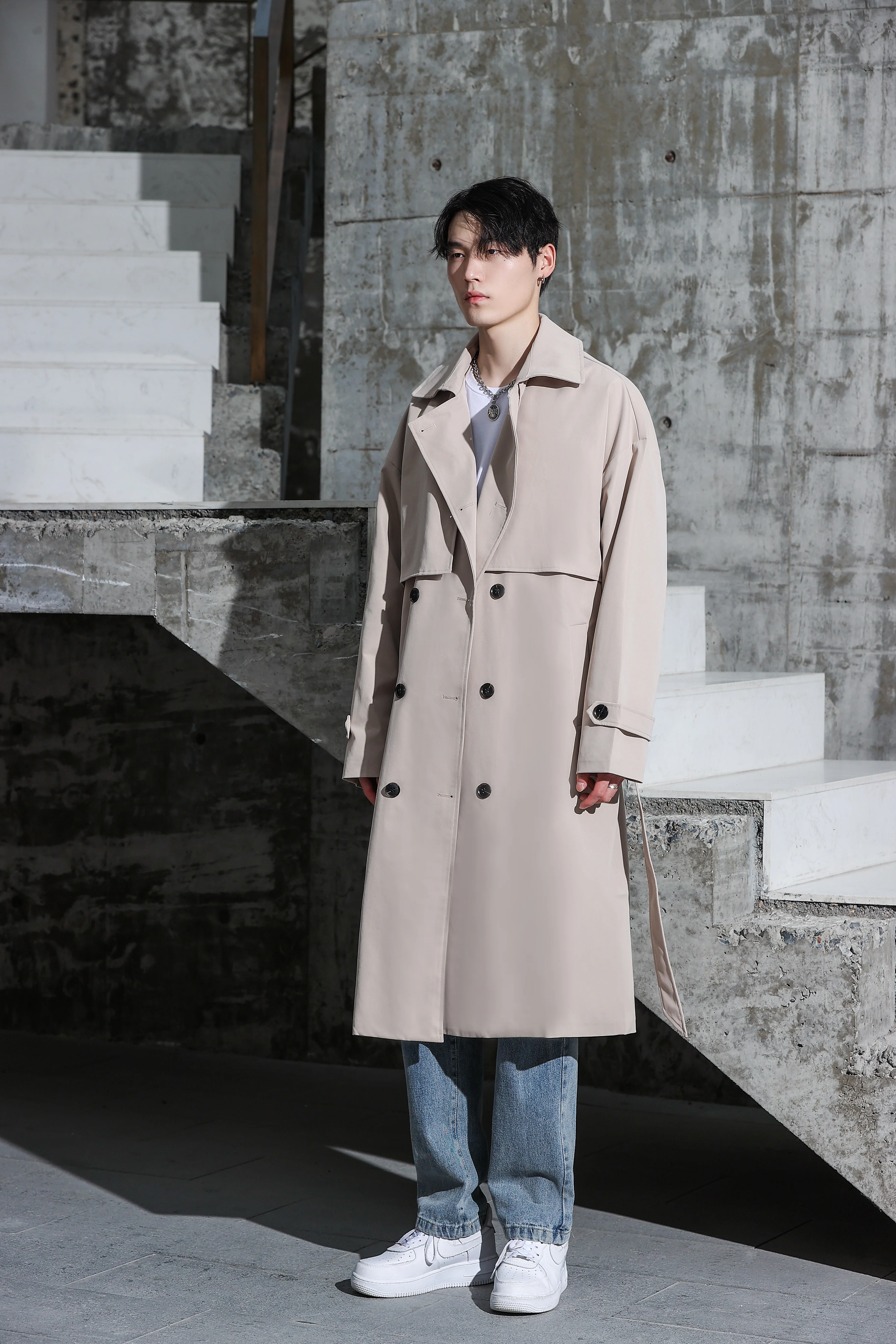 Oversized Long Trench Coat - Image 17