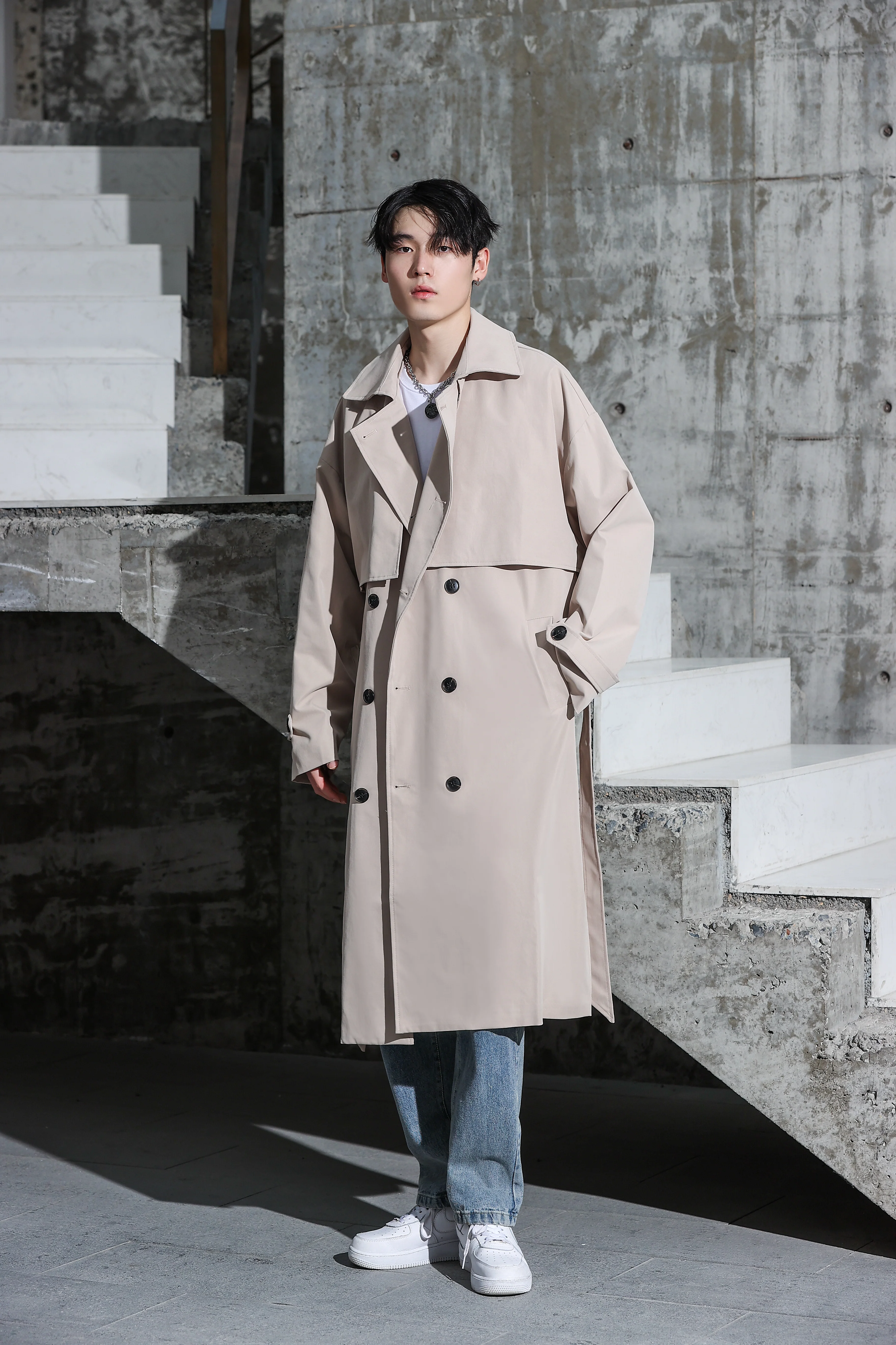 Oversized Long Trench Coat - Image 20