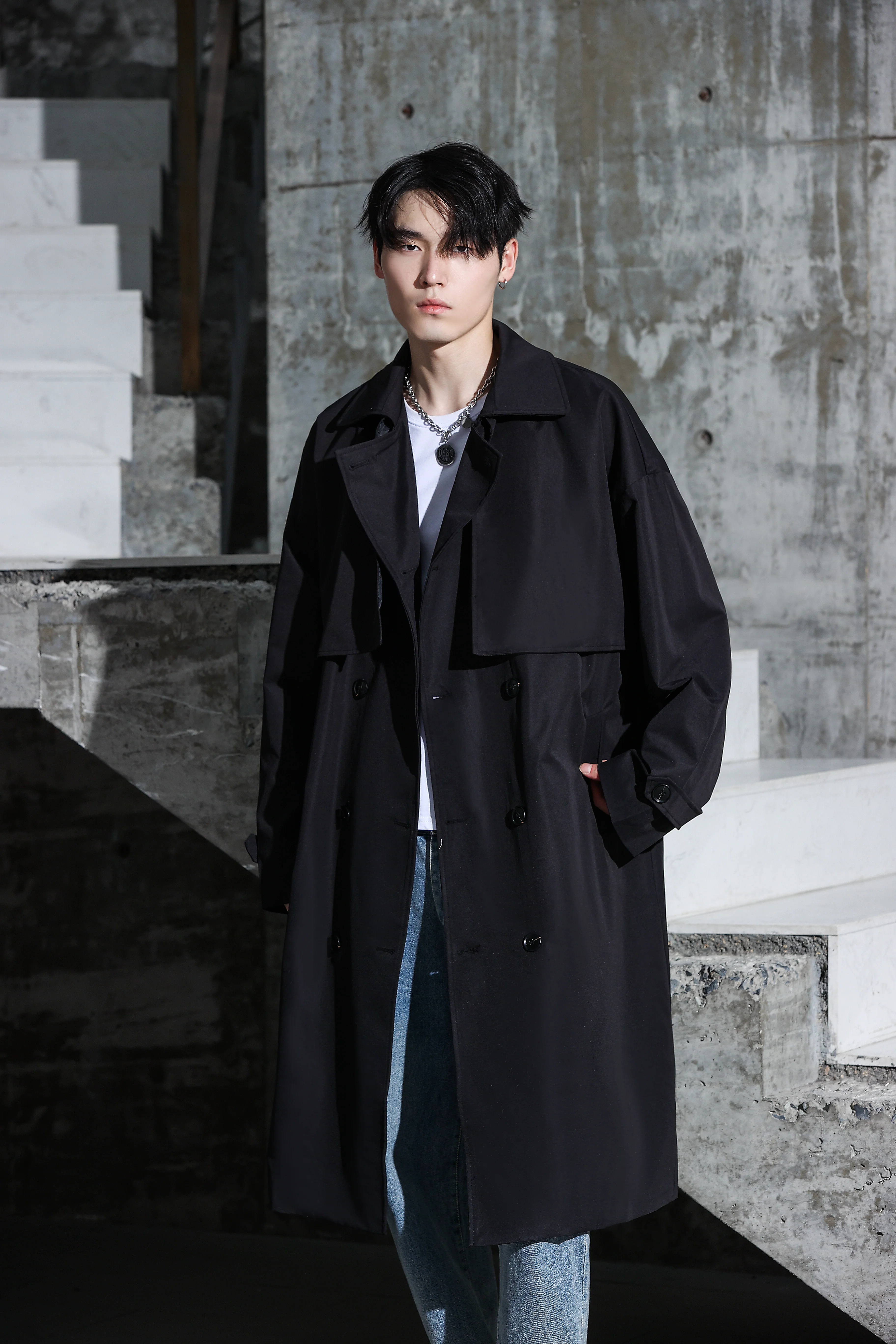 Oversized Long Trench Coat - Image 22