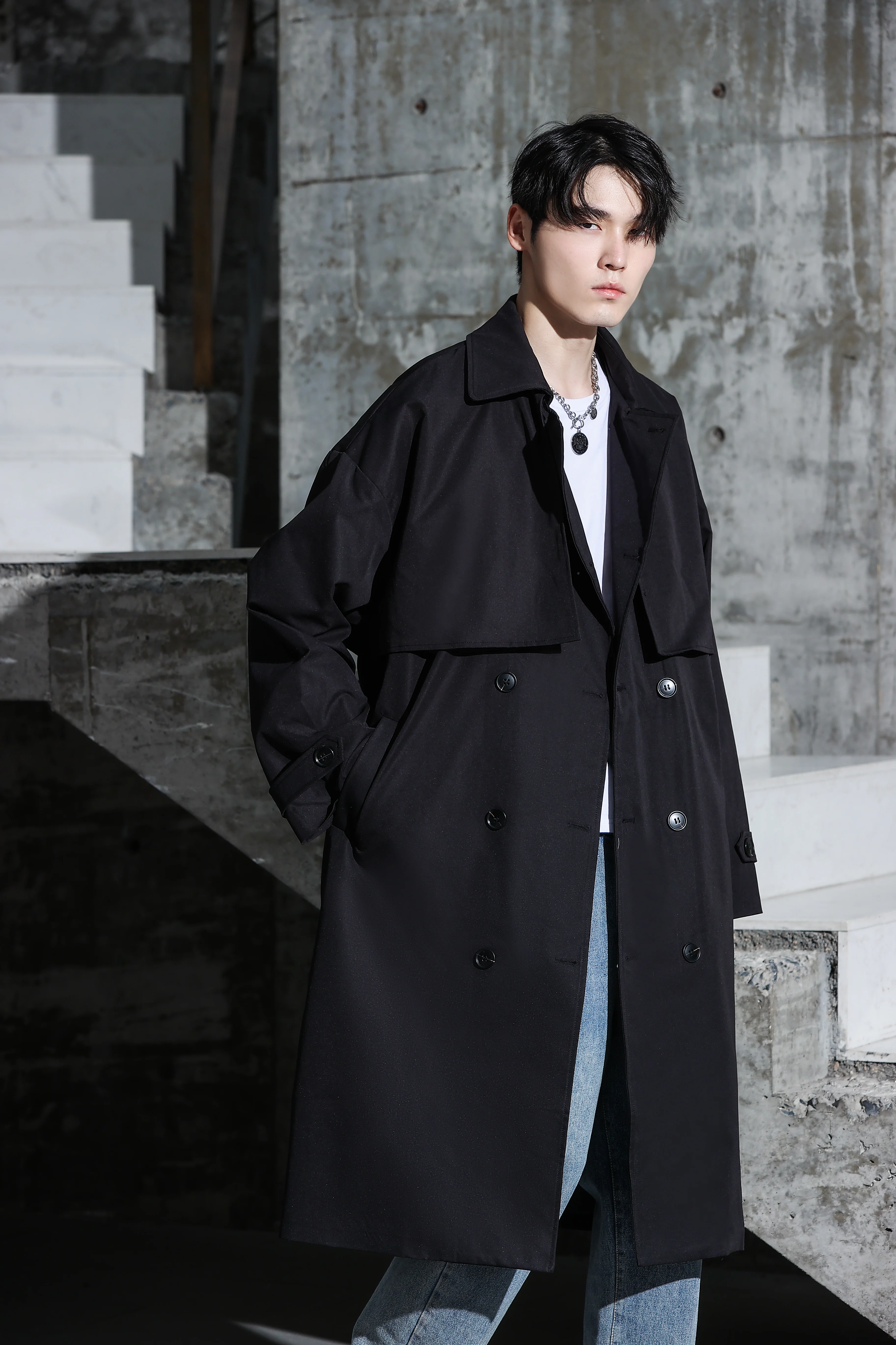 Oversized Long Trench Coat - Image 24