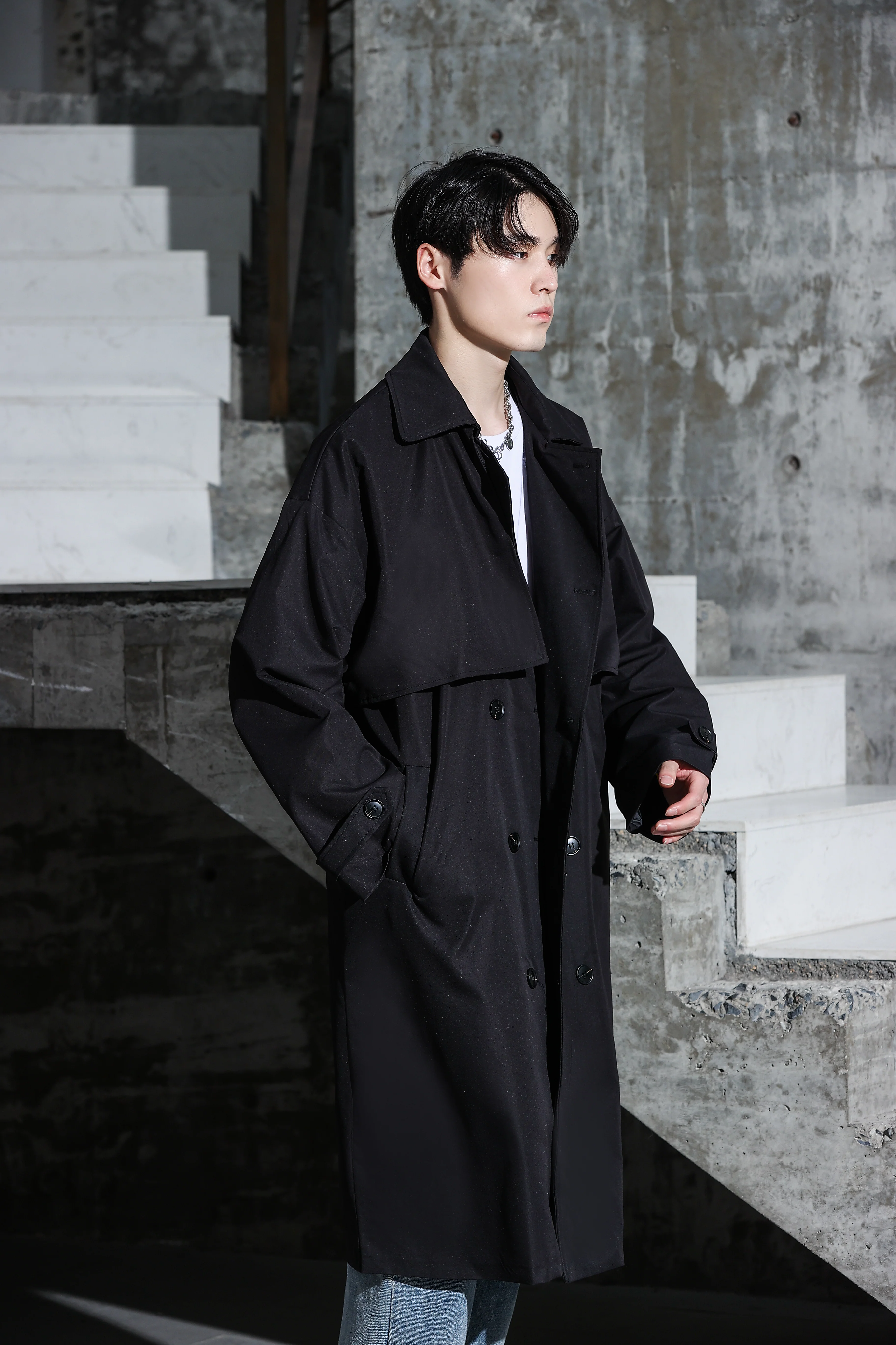 Oversized Long Trench Coat - Image 25