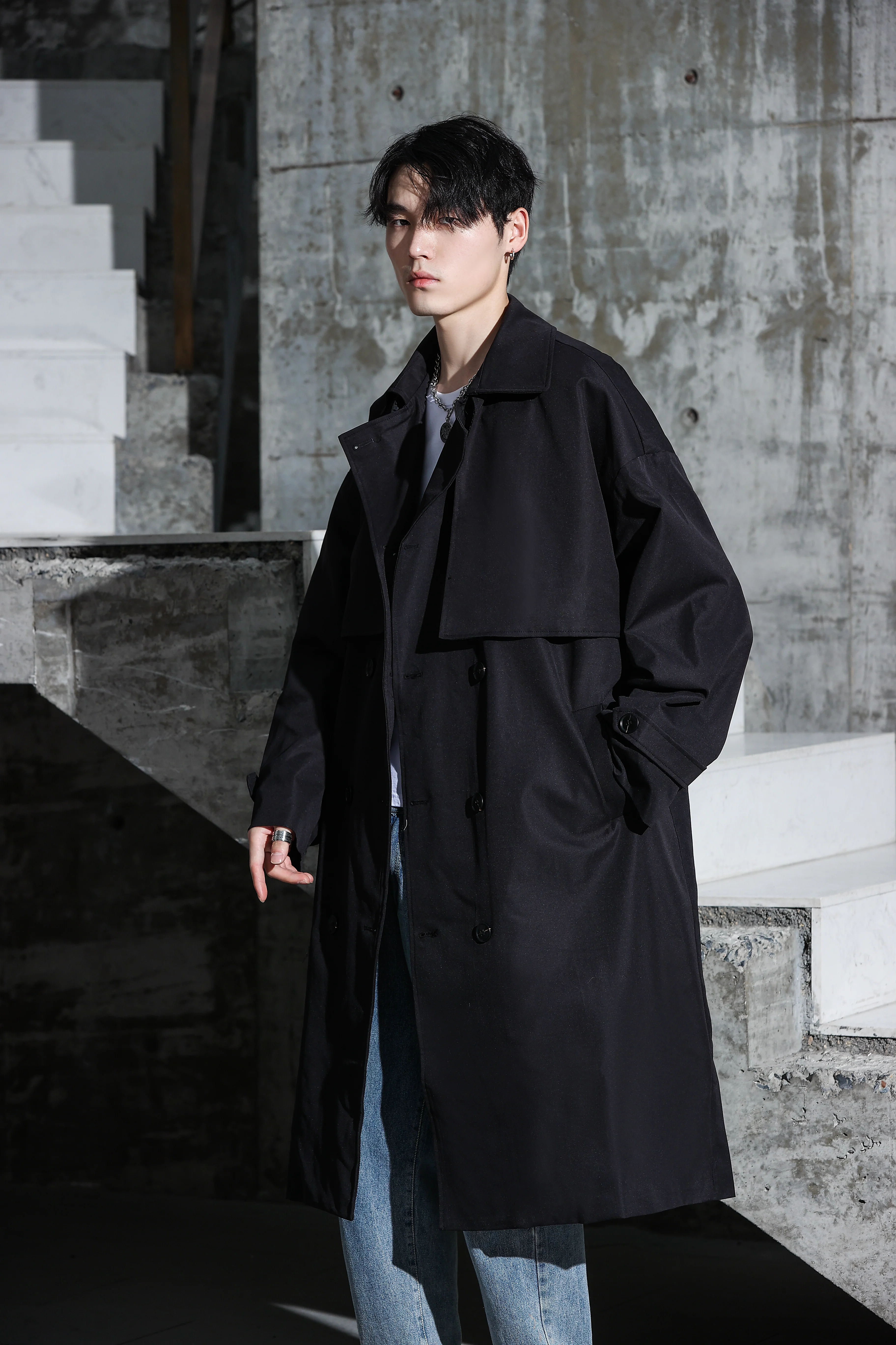 Oversized Long Trench Coat - Image 28