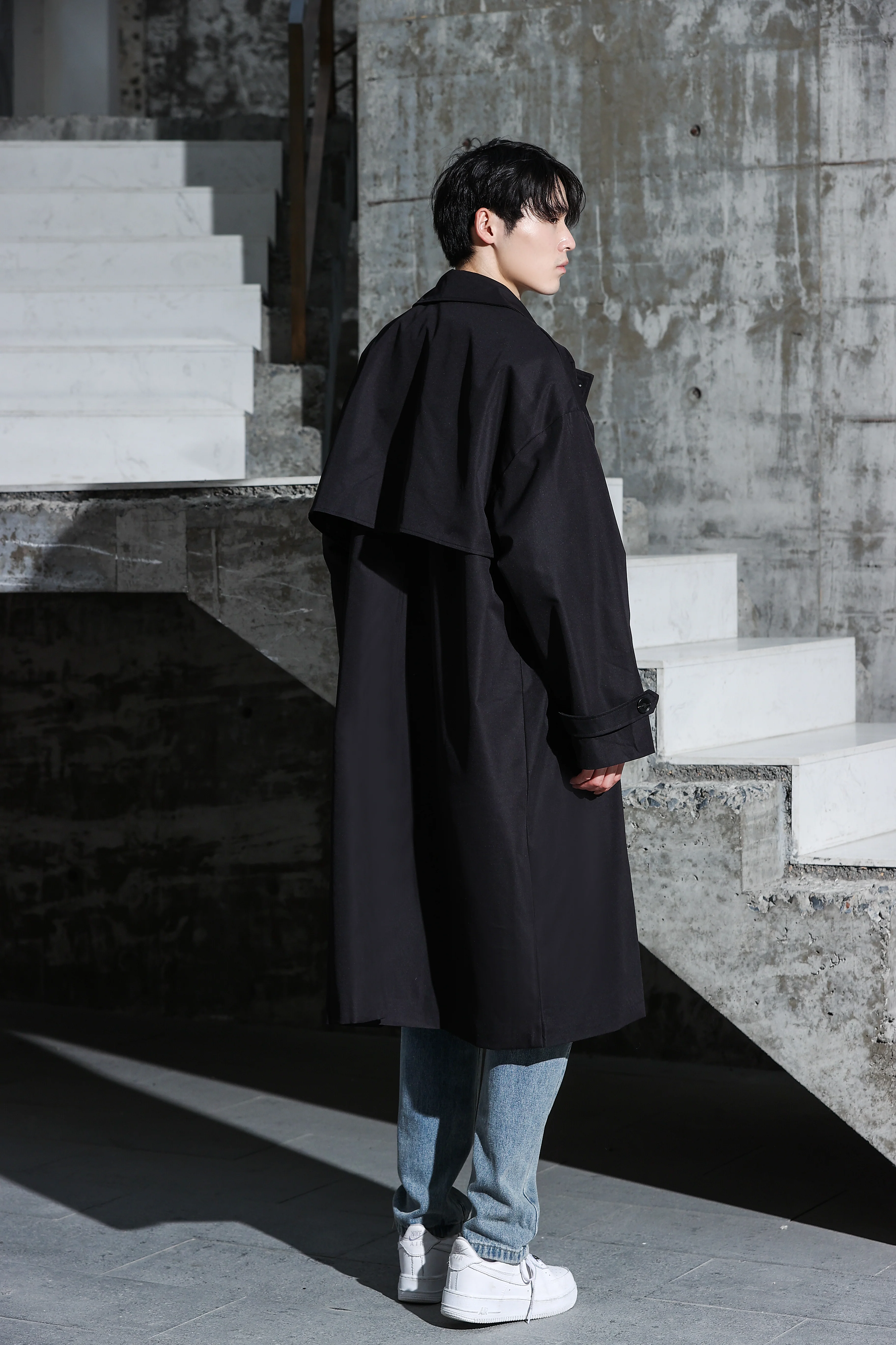 Oversized Long Trench Coat - Image 32