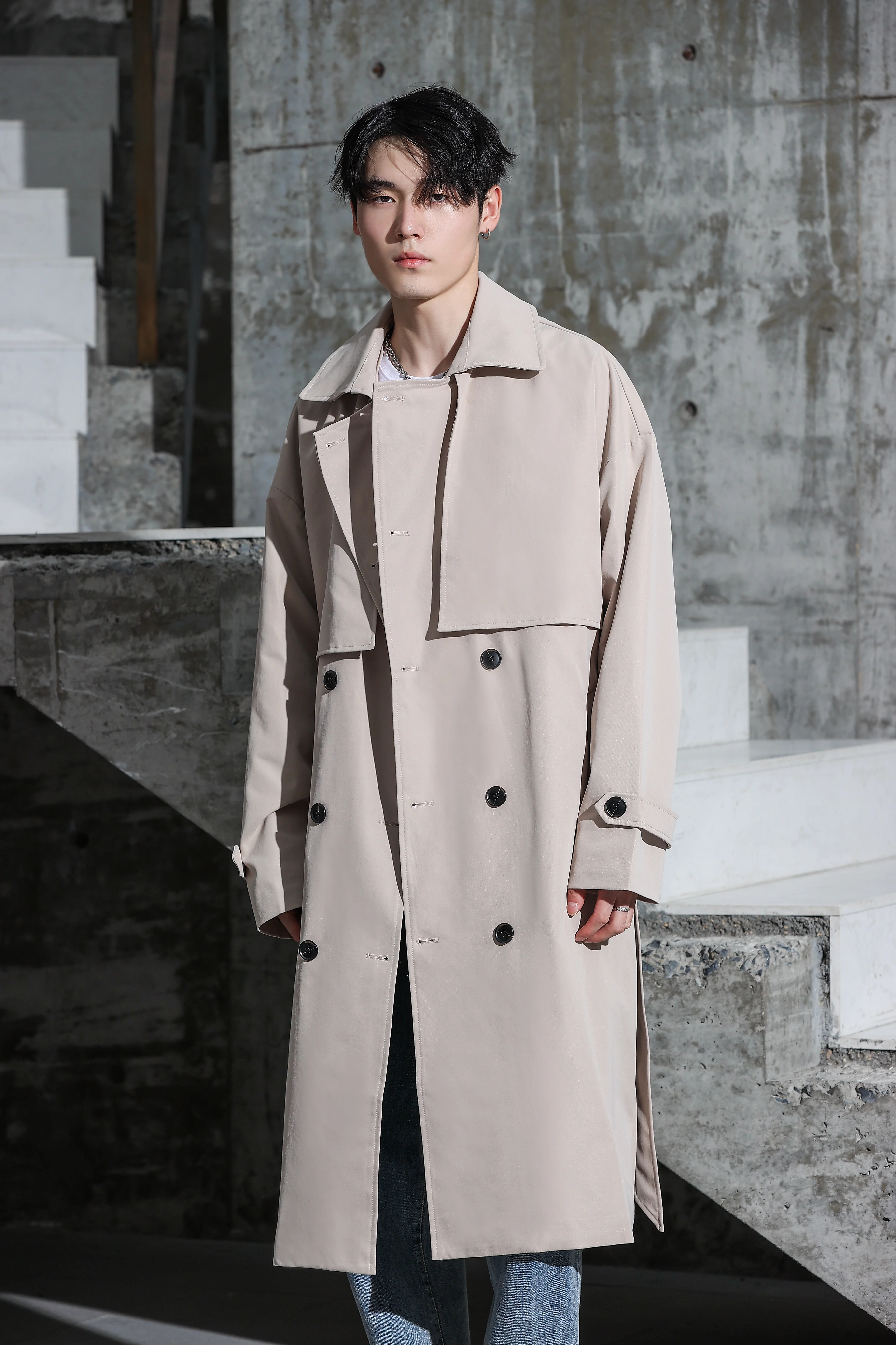Oversized Long Trench Coat - Image 4