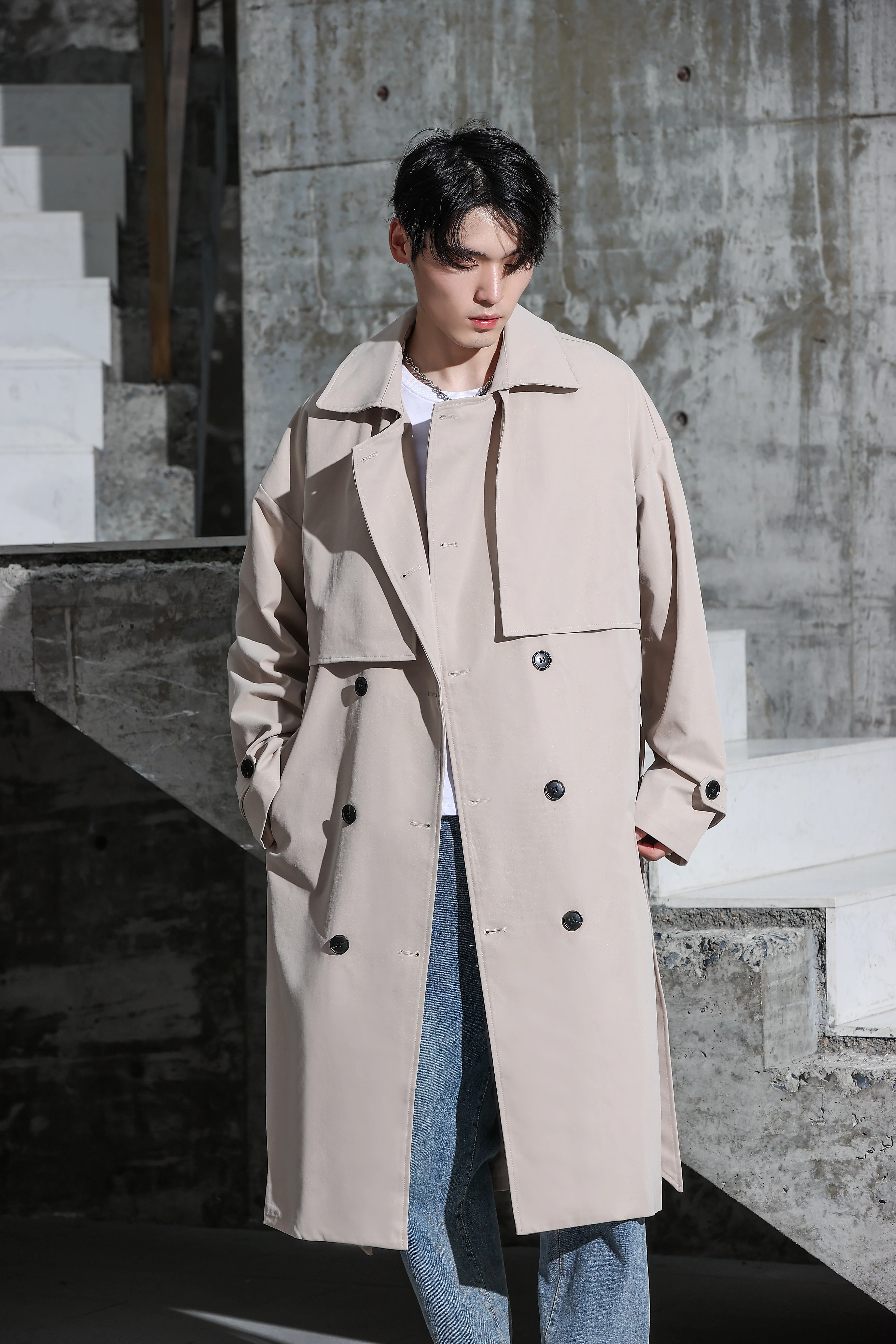 Oversized Long Trench Coat - Image 5