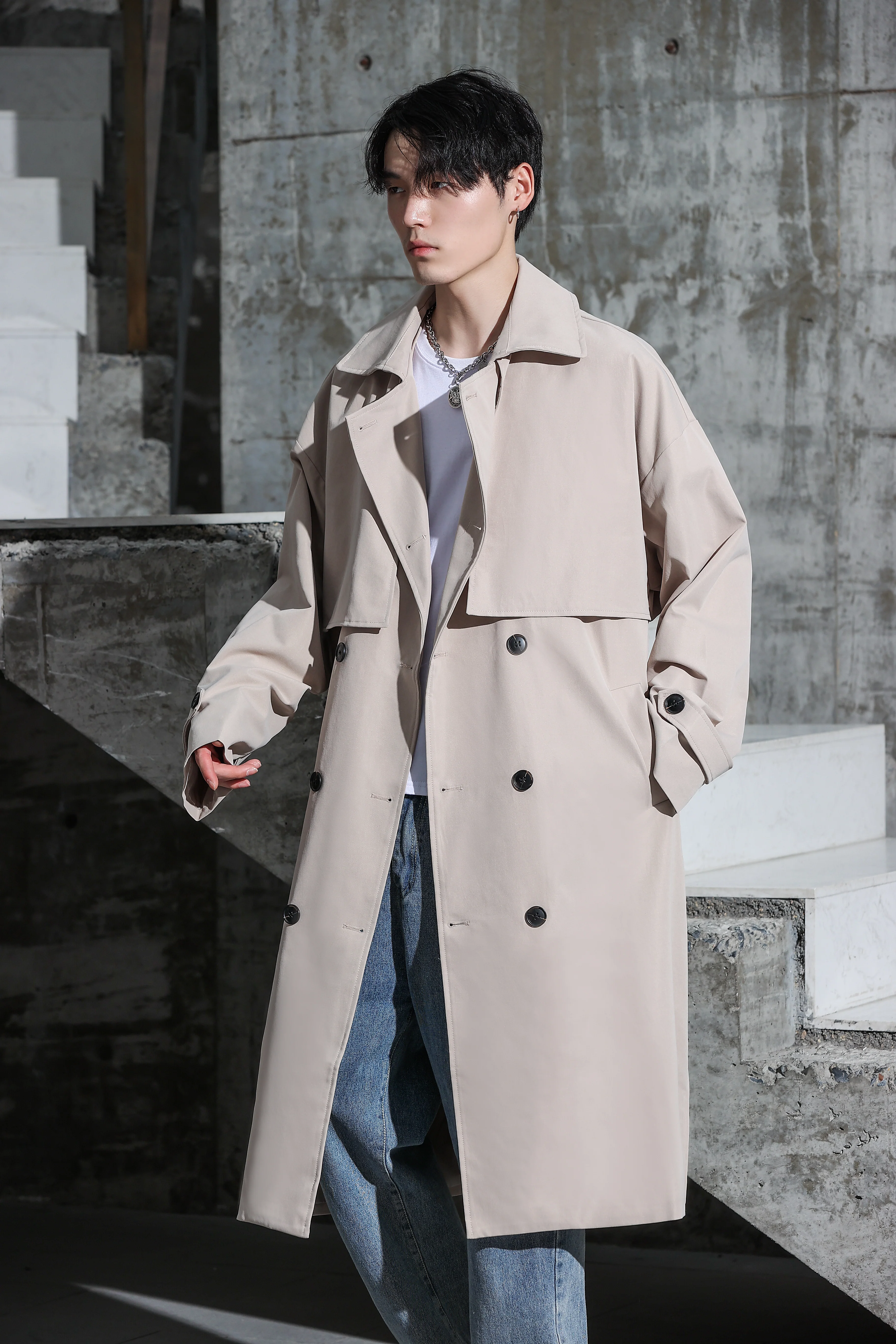 Oversized Long Trench Coat - Image 7