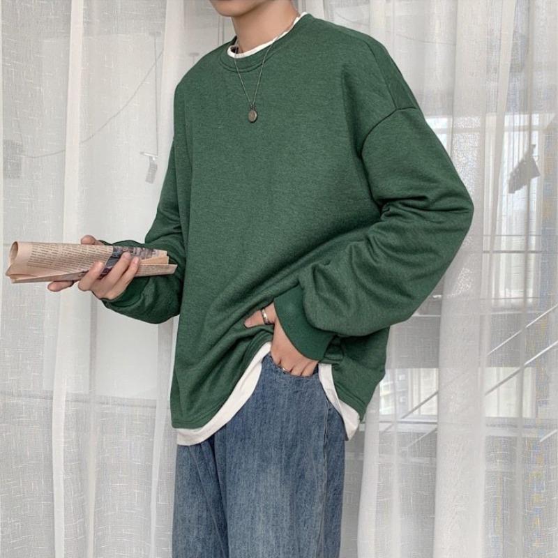 Oversized Mock Two-Piece Long-Sleeve Tee - Image 19