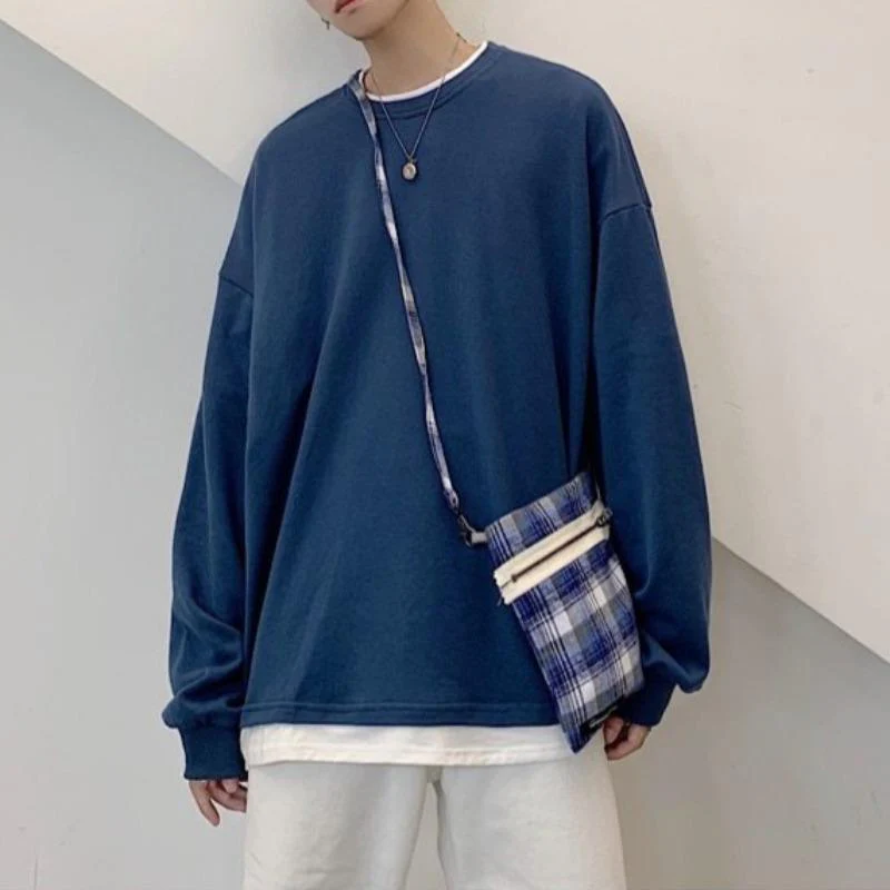 Oversized Mock Two-Piece Long-Sleeve Tee - Image 22