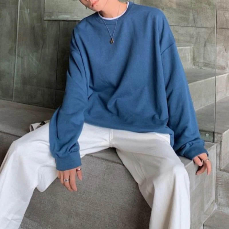 Oversized Mock Two-Piece Long-Sleeve Tee - Image 25