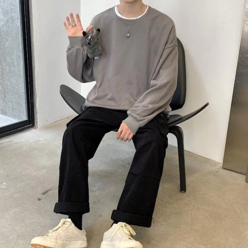 Oversized Mock Two-Piece Long-Sleeve Tee - Image 30