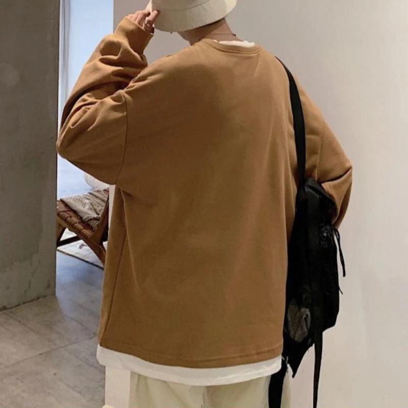 Oversized Mock Two-Piece Long-Sleeve Tee - Image 44