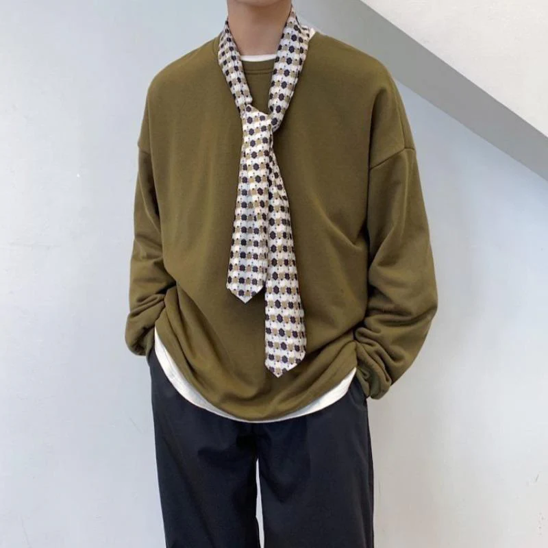 Oversized Mock Two-Piece Long-Sleeve Tee - Image 46