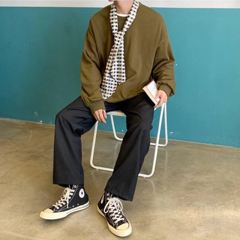 Oversized Mock Two-Piece Long-Sleeve Tee - Image 49