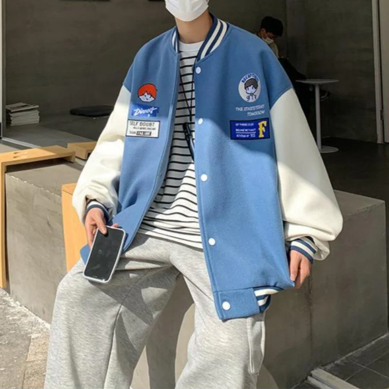 Oversized Vintage Graphic Baseball Jacket - Image 15