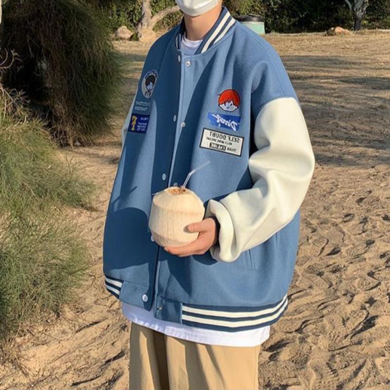 Oversized Vintage Graphic Baseball Jacket - Image 16