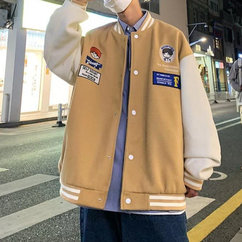 Oversized Vintage Graphic Baseball Jacket - Image 19