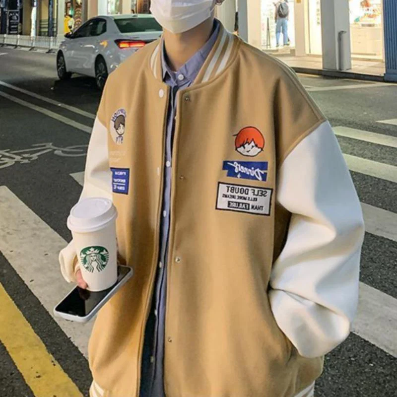 Oversized Vintage Graphic Baseball Jacket - Image 20