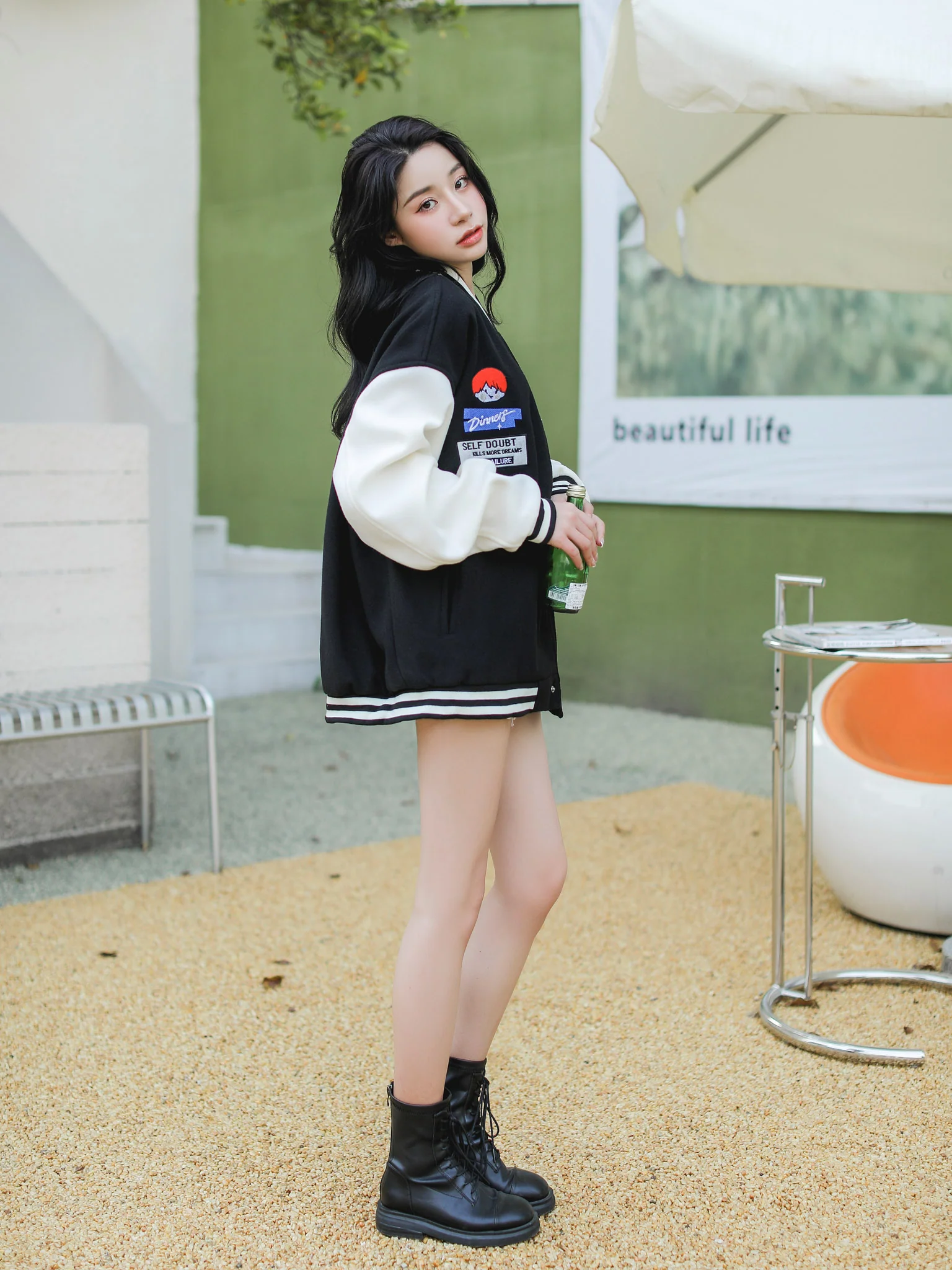 Oversized Vintage Graphic Baseball Jacket - Image 11