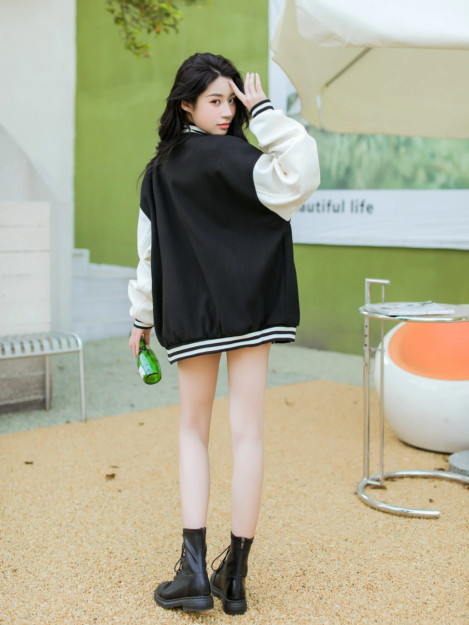 Oversized Vintage Graphic Baseball Jacket - Image 14