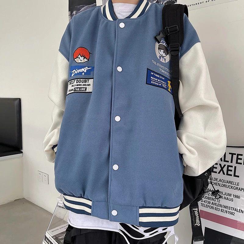 Oversized Vintage Graphic Baseball Jacket - Image 16