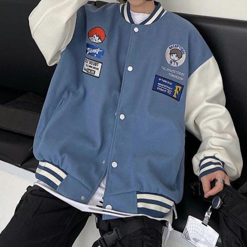 Oversized Vintage Graphic Baseball Jacket - Image 22