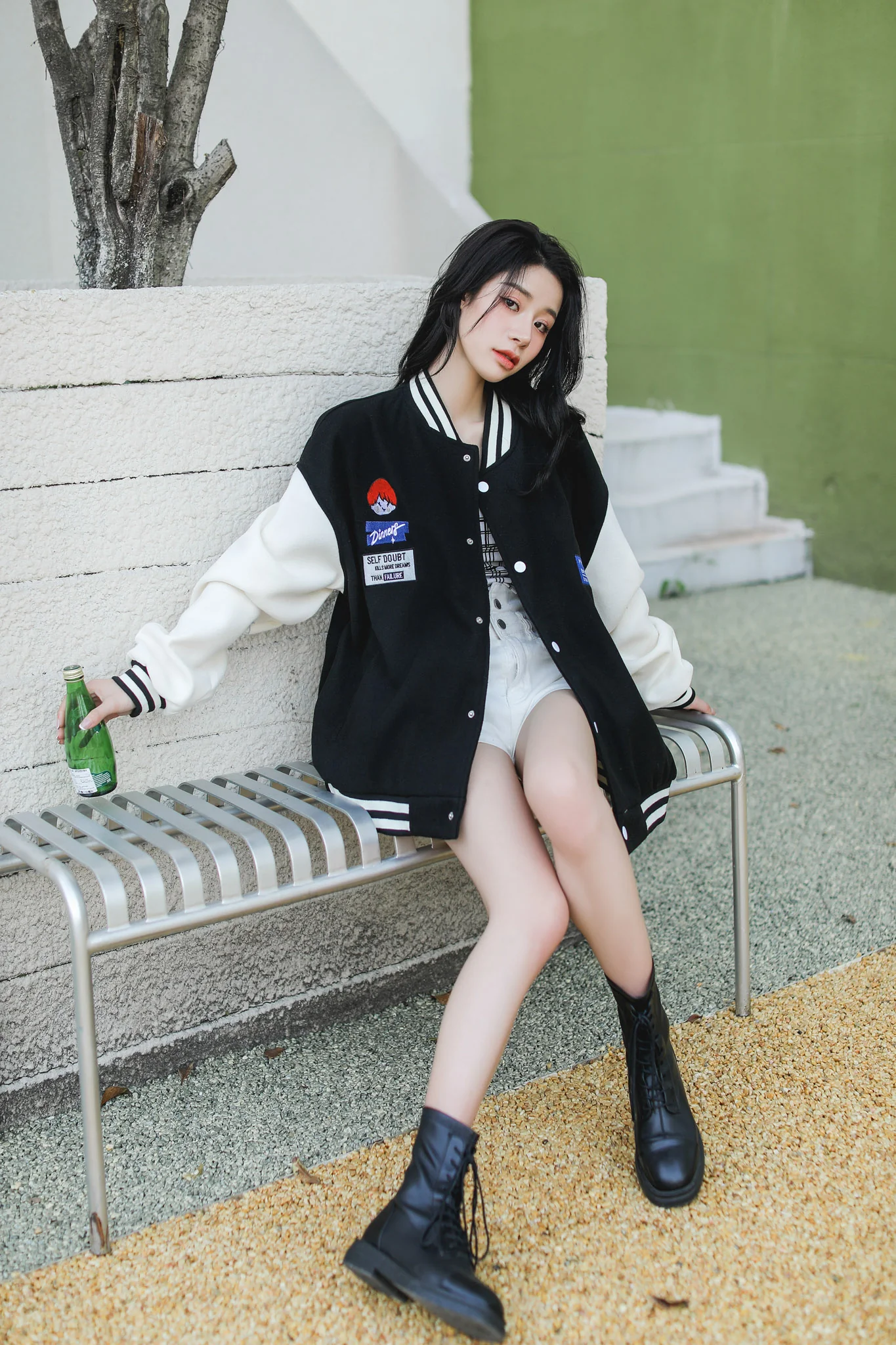 Oversized Vintage Graphic Baseball Jacket - Image 8