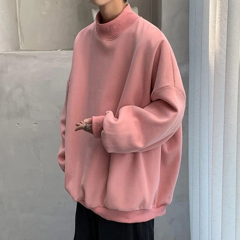 Semi-Turtleneck Oversized Sweatshirt - Image 15