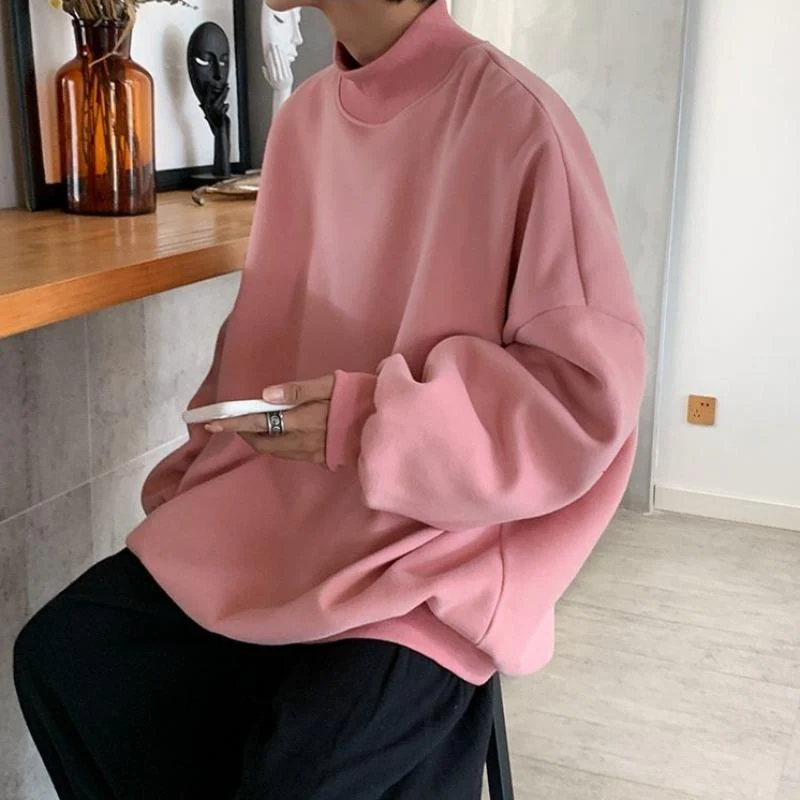 Semi-Turtleneck Oversized Sweatshirt - Image 17