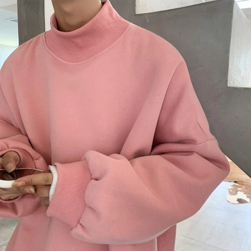 Semi-Turtleneck Oversized Sweatshirt - Image 18