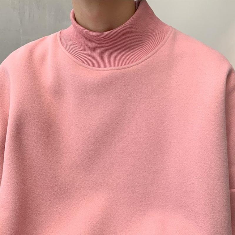 Semi-Turtleneck Oversized Sweatshirt - Image 19
