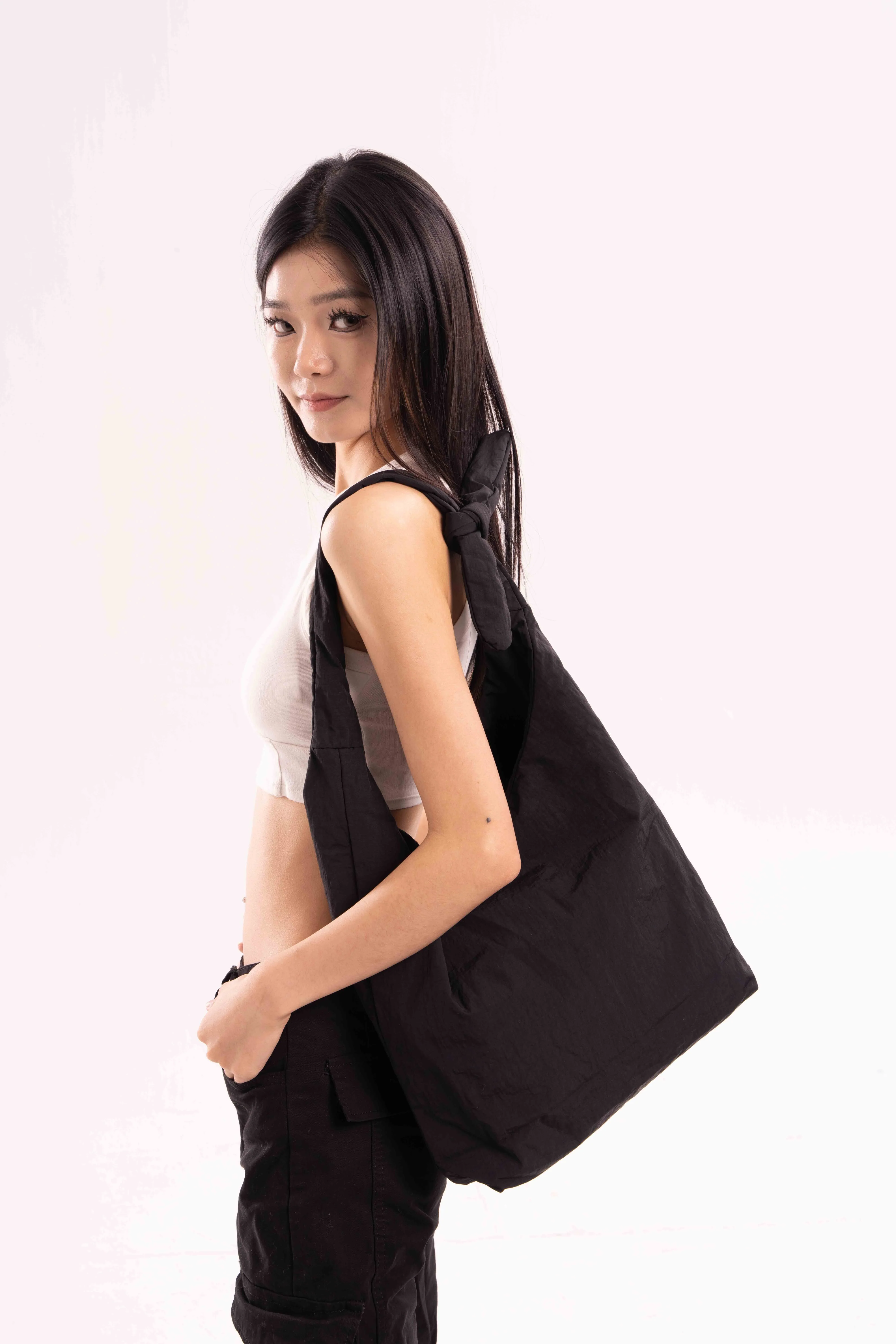 Tsuno Tie-Up Tote Bag - Image 12
